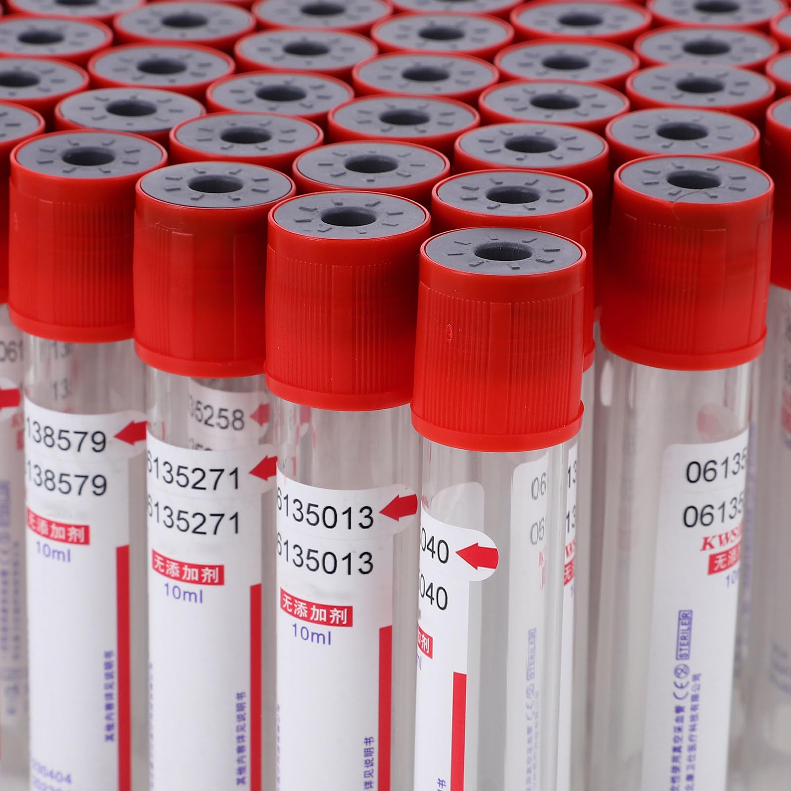 Tubos de extracción de sangre para investigación médica y pruebas de diagnóstico, paquete de 100