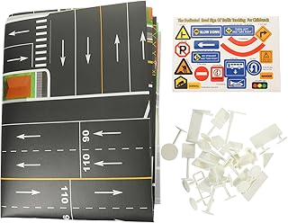TOYANDONA Playset De Sinais De Trânsito De Rua Playset De Sinais De Trânsito Tapete De Jogo Mapa Sinal De Alerta De Estrada Modelos De Brinquedo Crianças Fingem Jogar Sinais De Barreira