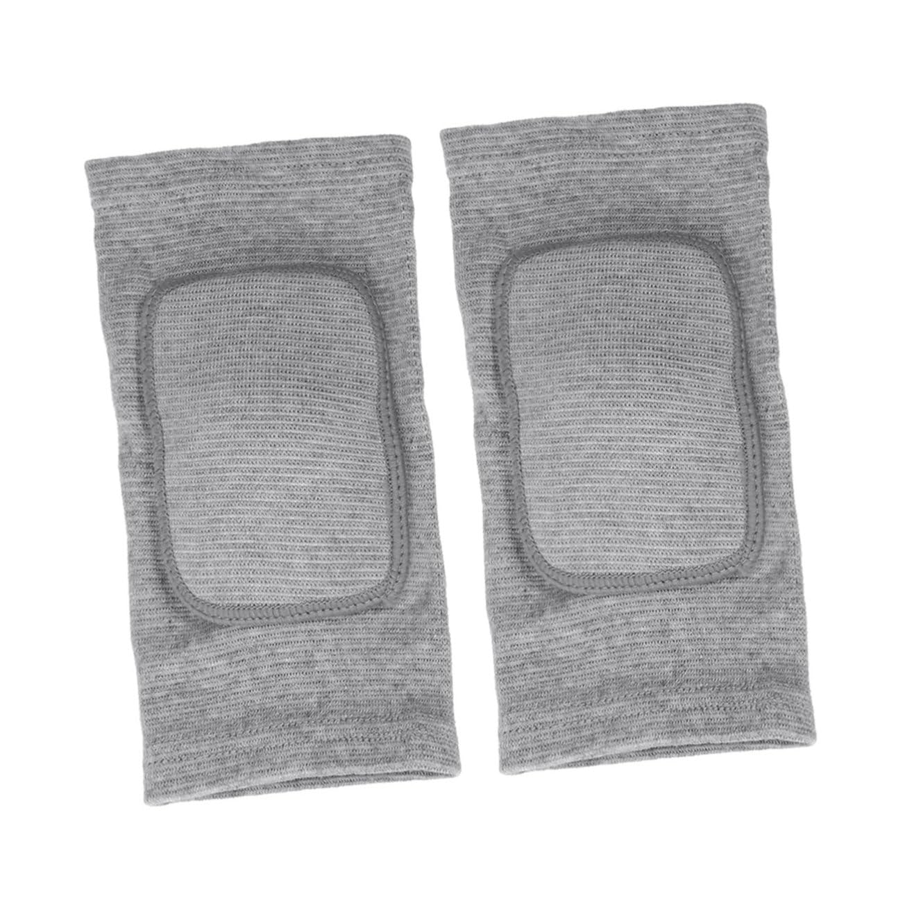 FRCOLOR Thick Sponge Knee Pads for Sports Running Dancing Football Basketball Cycling Men's Safety Kneepad Grey s