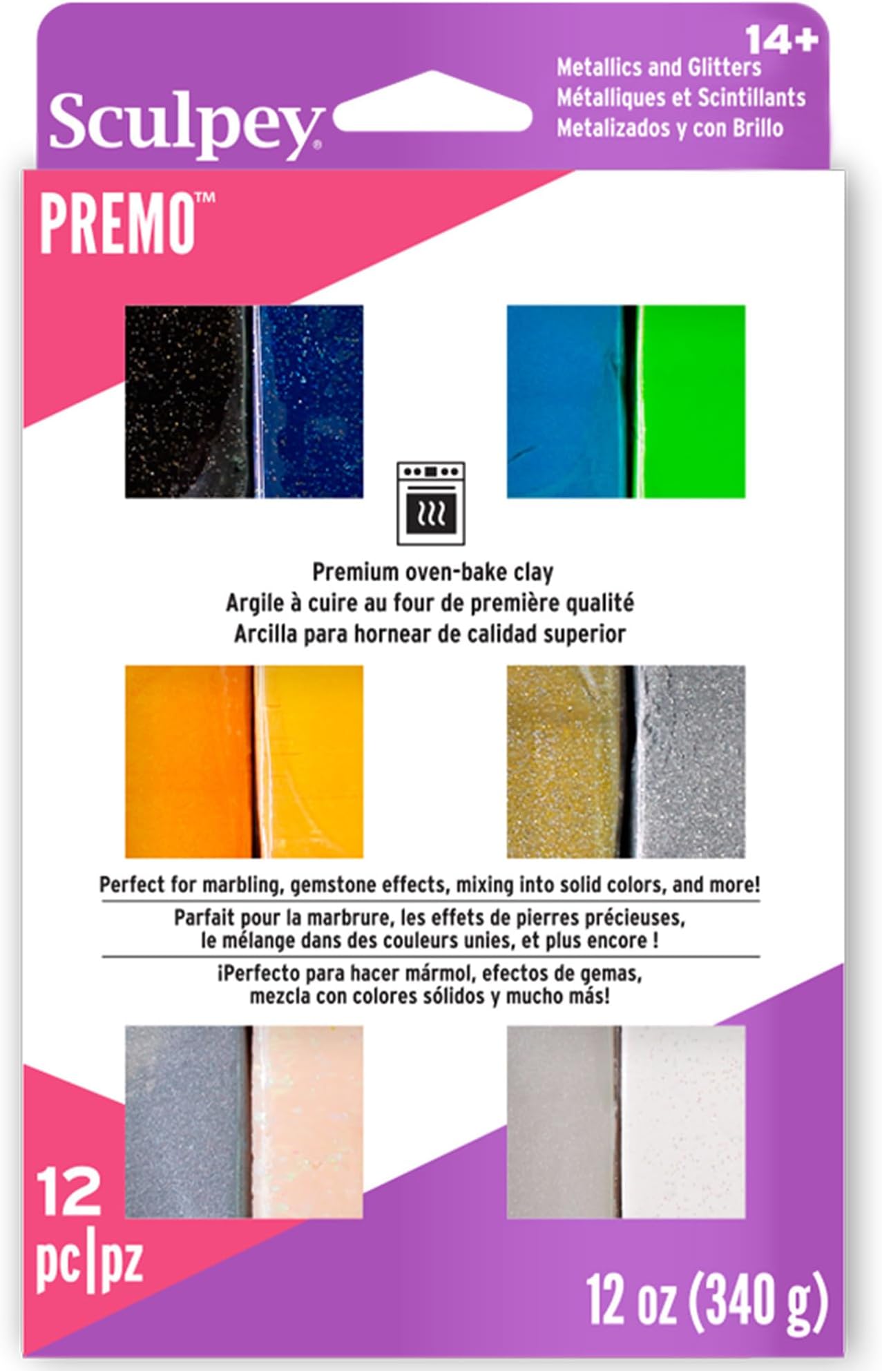 Polyform Premo Sculpey Polymer Clay Multipack 1 oz 12 kg Mixed Effects