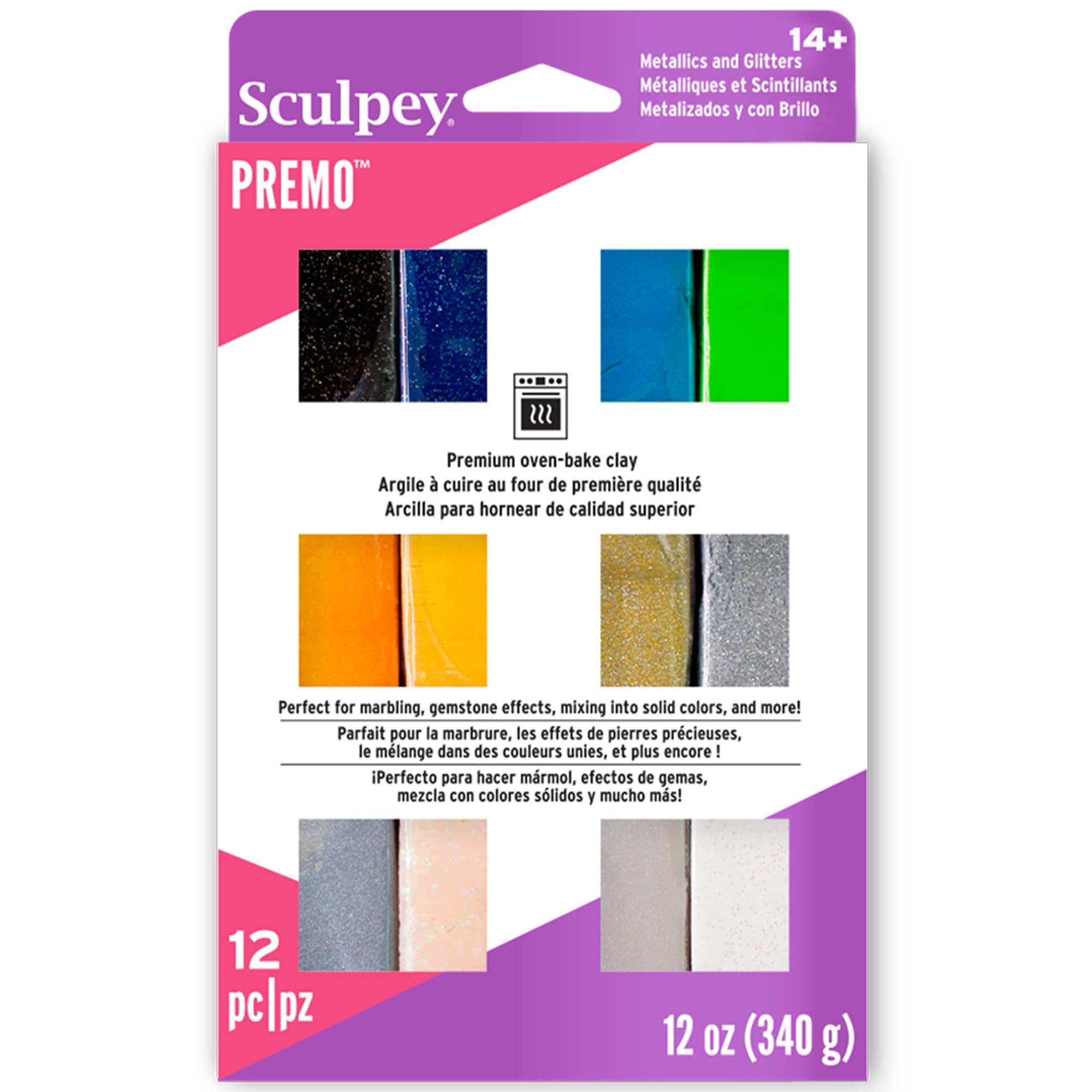 Polyform Premo Sculpey Polymer Clay Multipack 1 oz 12 kg Mixed Effects