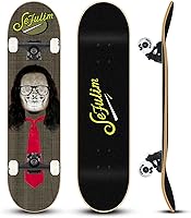 Vista 1 de Sefulim 31 x 8 Inch Complete Skateboard 7 Layer Canadian Maple Double Kick Deck Concave Cruiser Trick Skateboard for Boys Girls Teens Adults Beginner