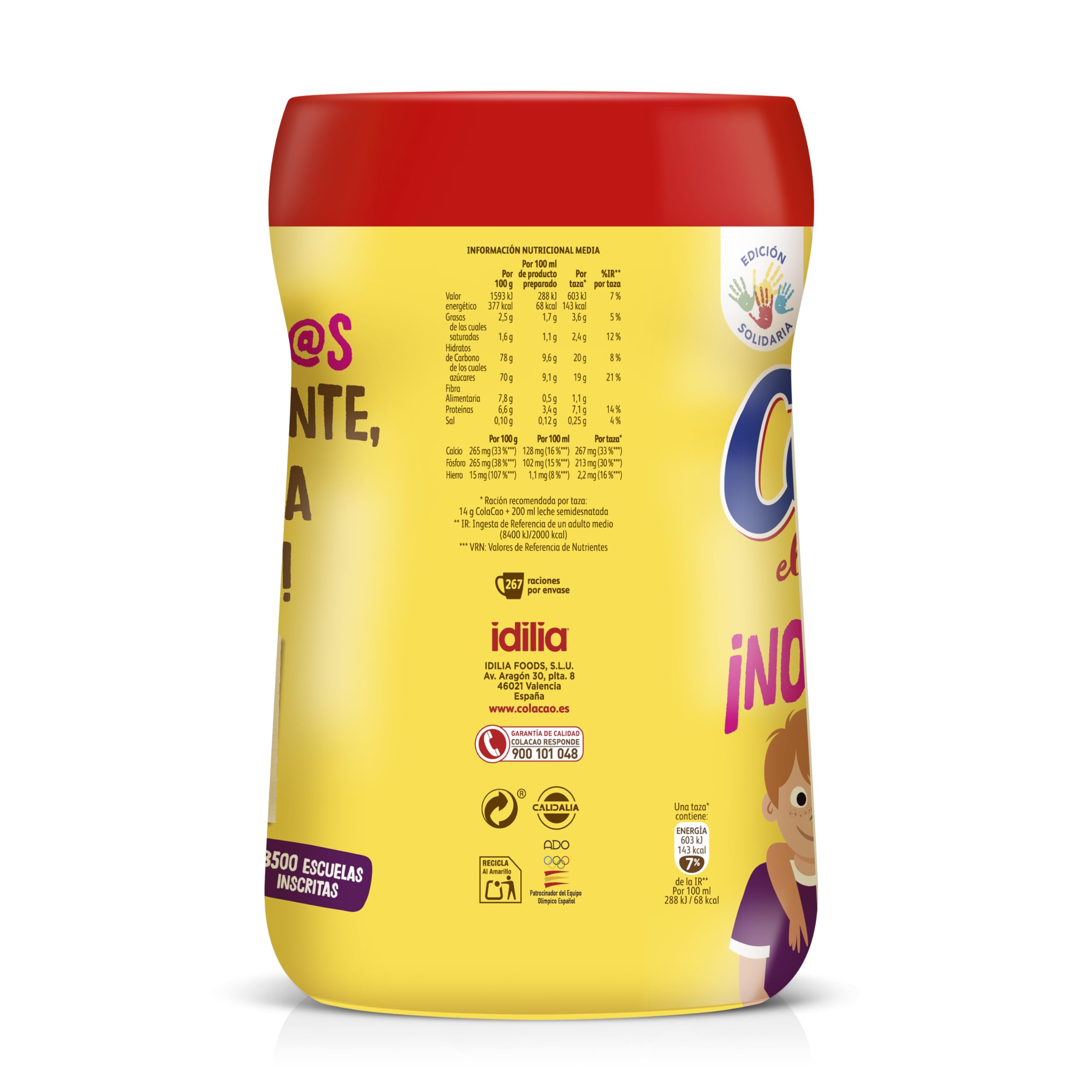 Cola Cao Original, con Cacao Natural - 3,75kg (Gratis Taburete)