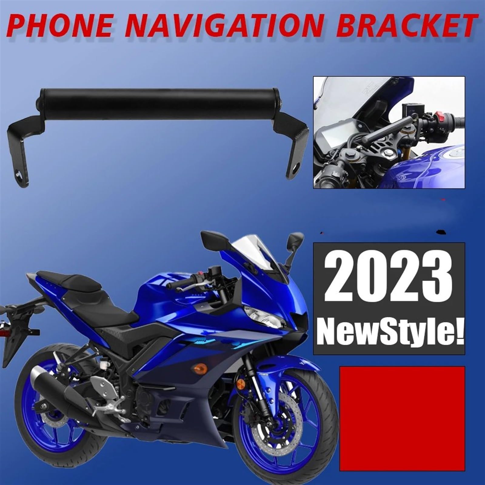 Soporte Navegación para YZFR3 para YZF-R3 R25 YZFR25 2019-2024 2023 Motocicleta Soporte De Navegación para Teléfono Móvil Multifuncional Soporte GPS para Motocicleta