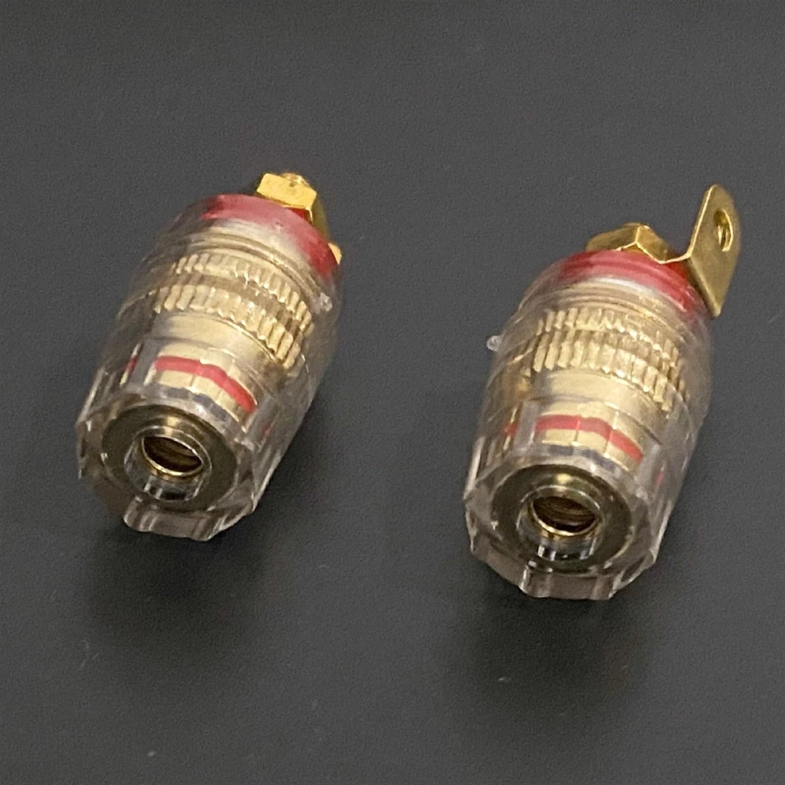 Connecteur de borne de Haut-Parleur plaqué Or 42MM, 2 pièces/lot, connecteur Post-amplificateur adapté à Une fiche Banane de 4mm