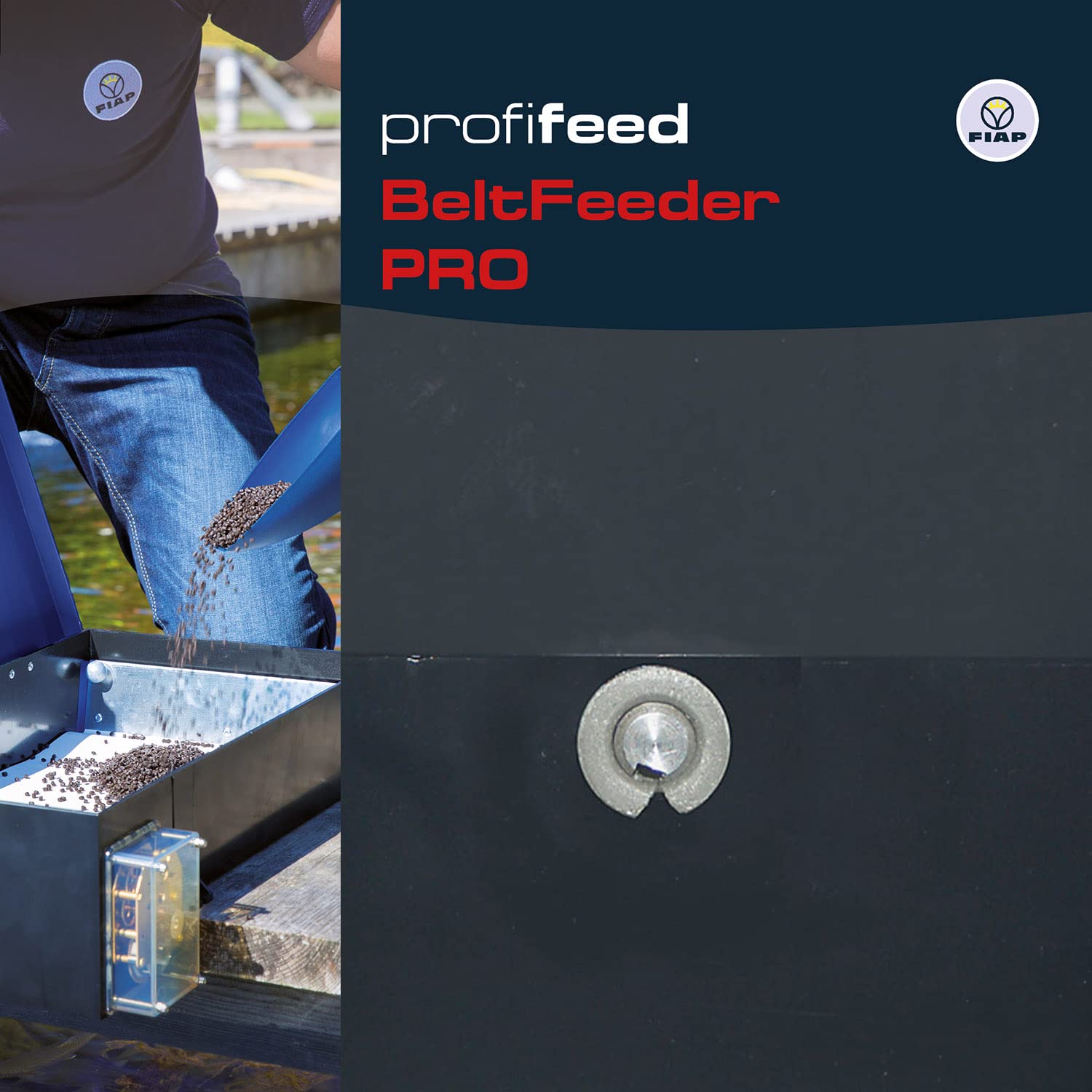 FIAP profifeed BeltFeeder PRO 3 kg / 12 h - Futterautomat - Fischfutterautomat - Teichwirtschaft - Teichfische - mechanisches Uhrwerk - Gleitringlager - Fischzucht - Füllmenge Futterkasten 3 kg