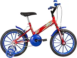 Bicicleta de Passeio Reforçada Infantil Juvenil Ultra Kids Dragon Modelo 'T' Aro 16 Vermelho/Azul
