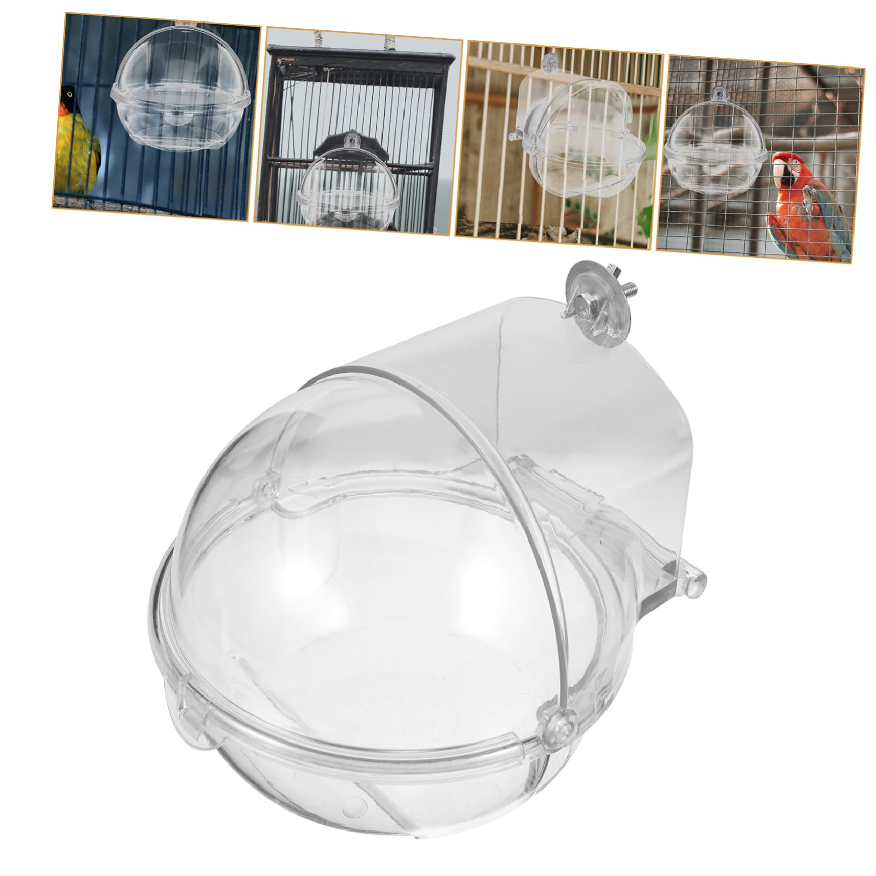 YARNOW 2 Pz Bagno per Uccelli Gabbia Alimentatore Gazebo Ratto Fontana Stagno Vasca Sospesa per Uccelli Pratica Vasca da Bagno a Pappagallo Vasca per Uccelli Plastica