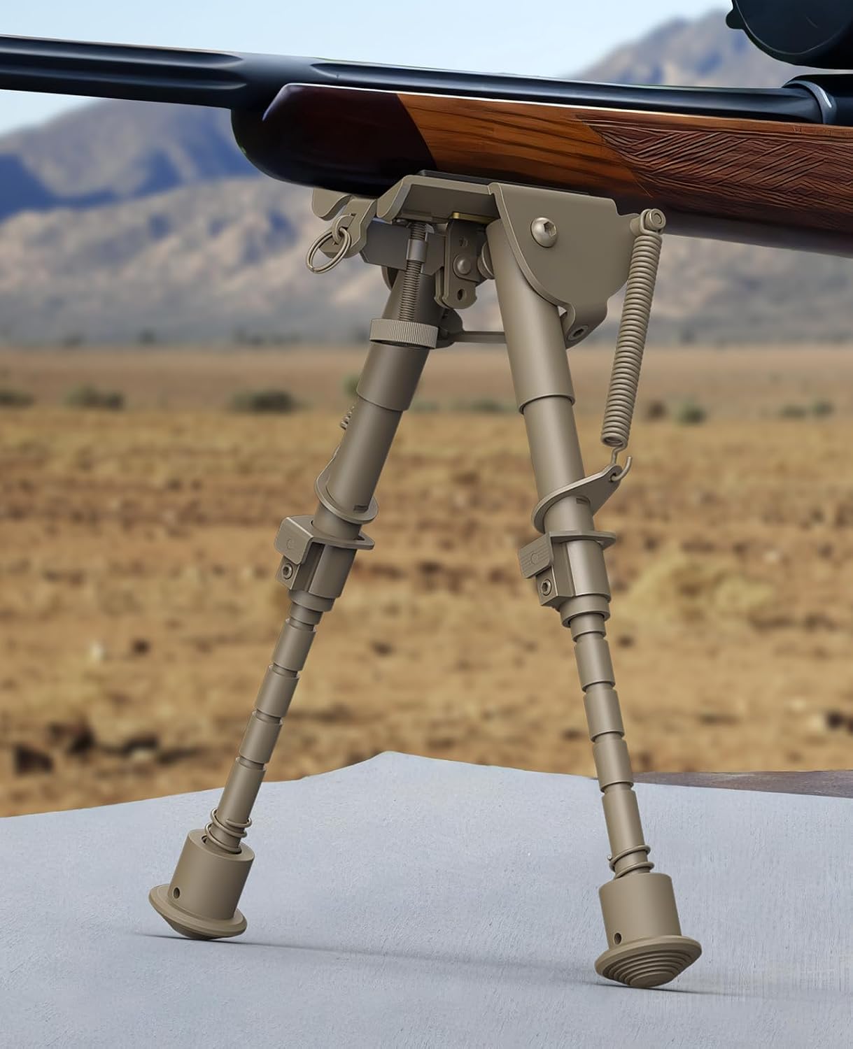 CVLIFE Bipod, 6-9 Inch Adjustable Super Duty Bipod, Flat Dark Earth