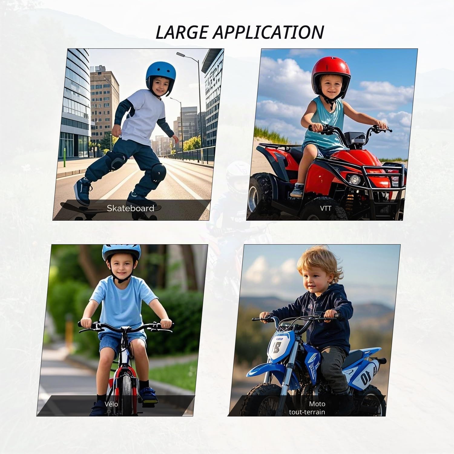 Équipement de moto tout-terrain pour enfants, protection de poitrine avec genouillères, coudières, pour jeunes VTT, cyclisme, patinage