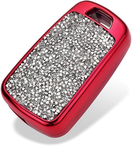 Miniatura 5 de Royalfox (TM) 2 3 4 5 Botones 3D Bling Diamond Rhinestone Flip Flip Funda plegable para llavero remoto Buick Chevrolet Chevy Camaro Cruze Equinox