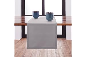 Solino Home Light Grey Table Runner 72 Inches Long