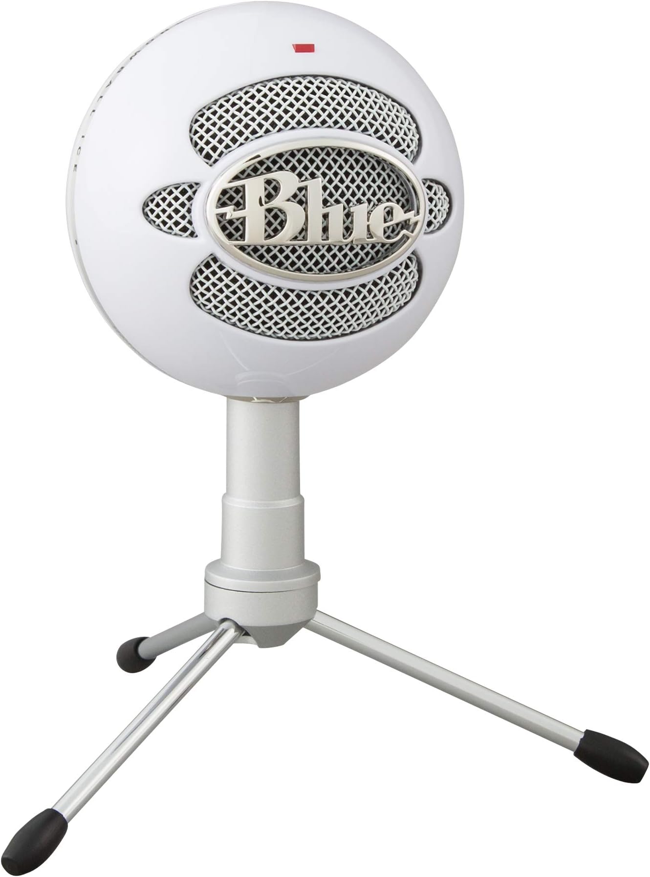Blue Snowball iCE USB Microphone for PC, Mac, Gaming, Recording, Streaming, Podcasting, with Cardioid Condenser Mic Capsule, Adjustable Desktop Stand and cable, Plug 'n Play - White