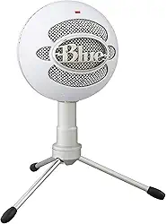 Microfone Condensador USB Logitech For Creators Blue Snowball iCE com Captação Cardióide, Suporte Ajustável, Conexão Plug and Play para Gravação e Streaming em PC e Mac - Branco
