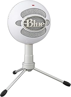 Blue Snowball iCE USB Mic for Recording, Streaming, Podcasting, Gaming on PC and Mac, Condenser Microphone with Cardioid Capsule, Adjustable Desktop Stand, Plug 'n Play - White