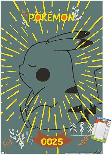Trends International Pokémon - Póster de pared de Pikachu Peaceful Nature