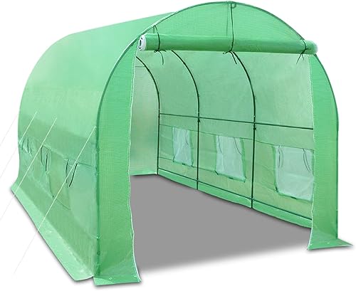 Strong Camel Invernadero de túnel portátil de 12 x 7 x 7 pies, tienda de campaña portátil para jardín, jardín, jardín, jardín, jardín, con 6