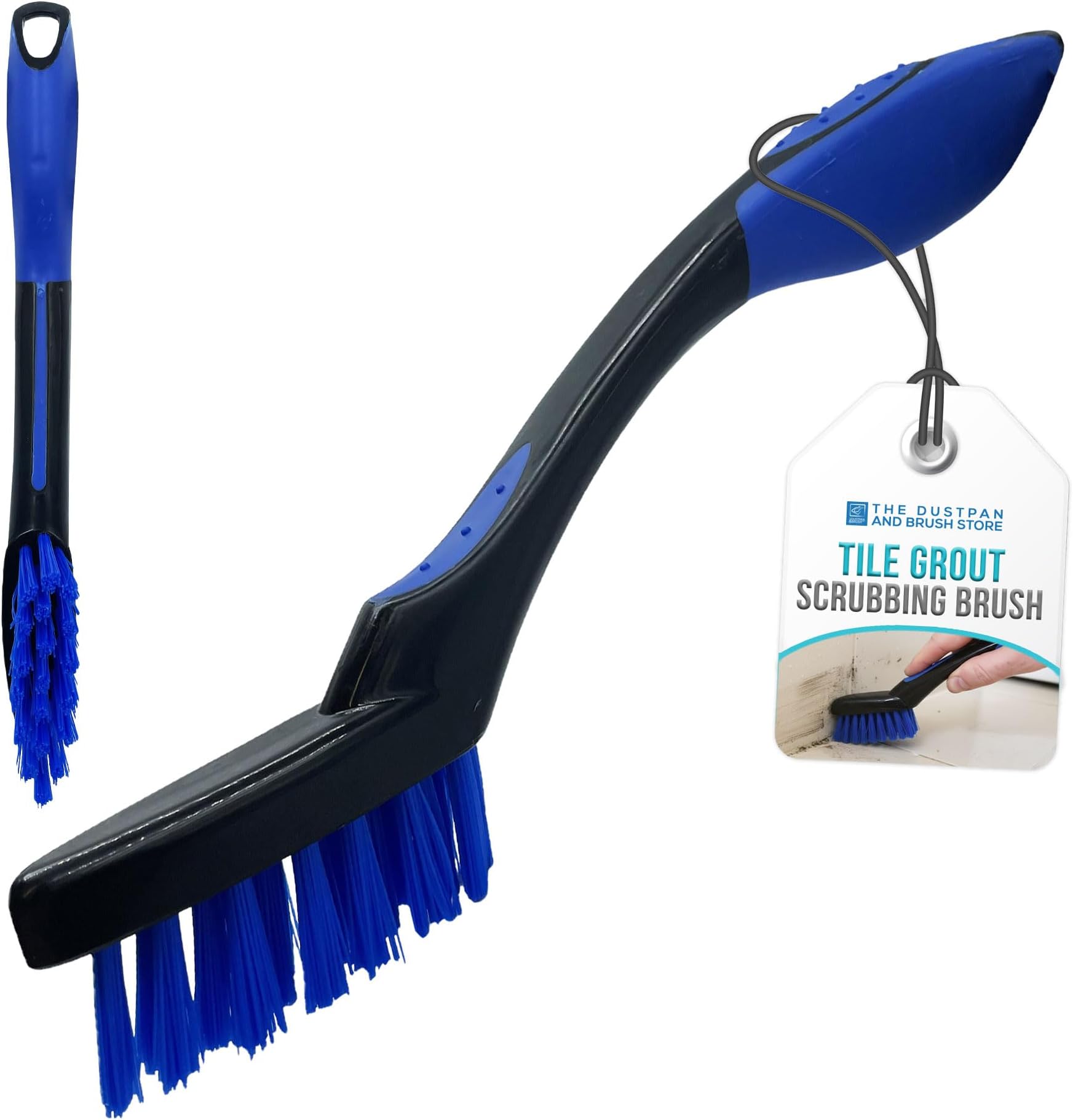 Grout Tile Brush − Grout Cleaning Brush to Remove Dirt and Grime from the Gaps Between Tiles and Narrow Surfaces, Stiff Bristles Cleaner Small Brush by The Dustpan and Store