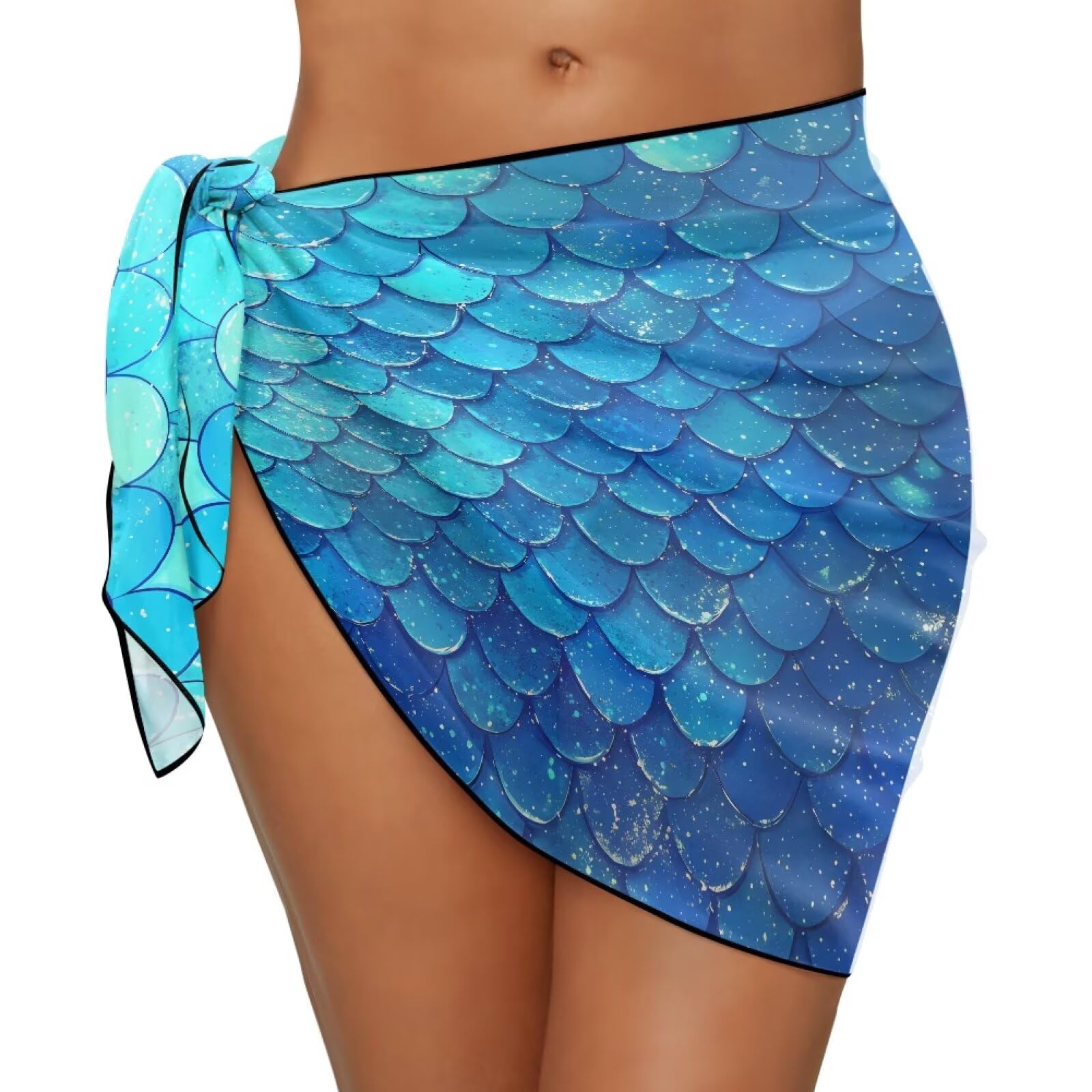 Biyejit Sarong Wraps for Women Chiffon Beach Cover Up Skirt Swimsuit Wrap Pareo Coverups