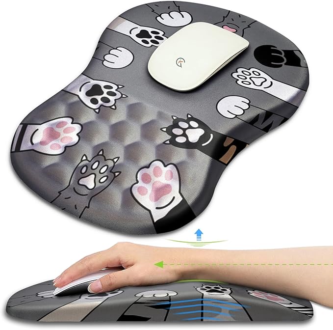 KUOSGM Large Ergonomic Mouse Pad Wrist Support with Gel