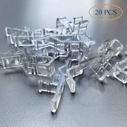 Miniatura 2 de Clips de cenefa para persianas de 1.8 pulgadas, clips de plástico transparente para persianas de madera horizontales (20 piezas)