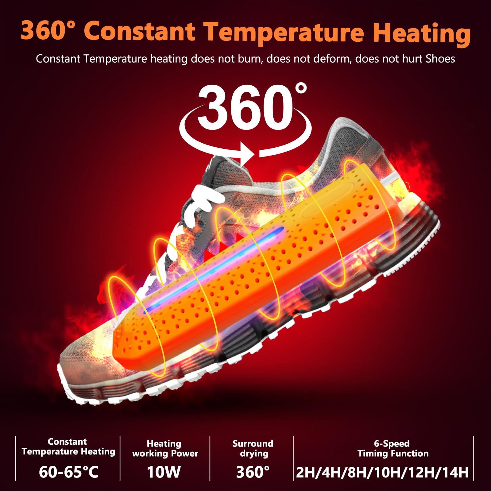 Asciuga Scarpe Elettrico, Asciuga Scarponi, Asciuga Scarpe Portatile, Asciuga Scarpe da Calcio, Asciugascarpe Elettrico con Timer a 3 modalità, Scalda Scarpe per Scarpe, Guanti