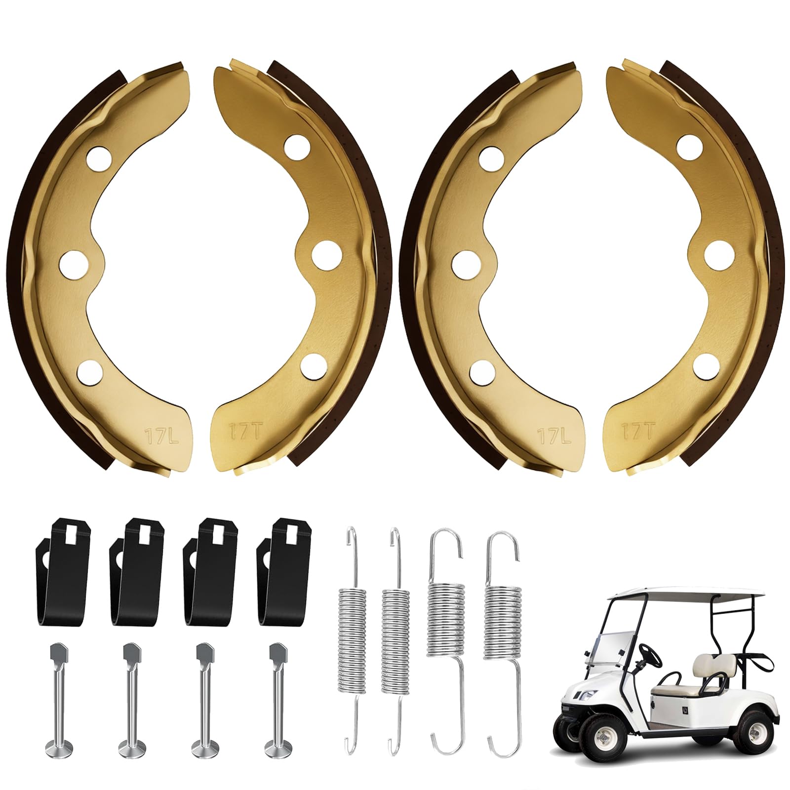 Golf Cart Brake Shoes for Club Car DS 1011466 1018232-01 1995-up Precedent 2004-up EZGO 23364G1 27249G01 1986.5-1995 Yamaha G1 G2 G8 G9 Cart