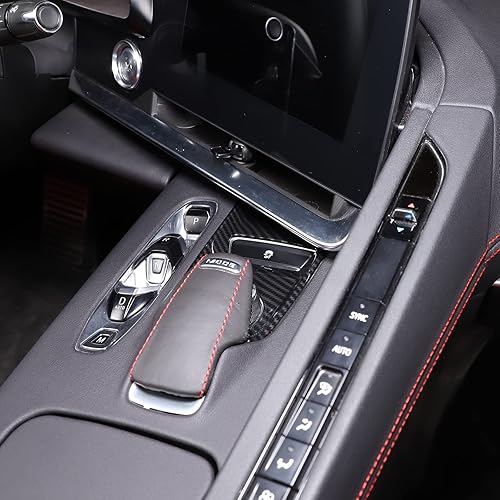 Miniatura 4 de Daeiclru Cubierta del panel de la palanca de cambios compatible con Chevrolet Corvette C8 2020-2023, cubierta de perilla selectora de modo de unidad