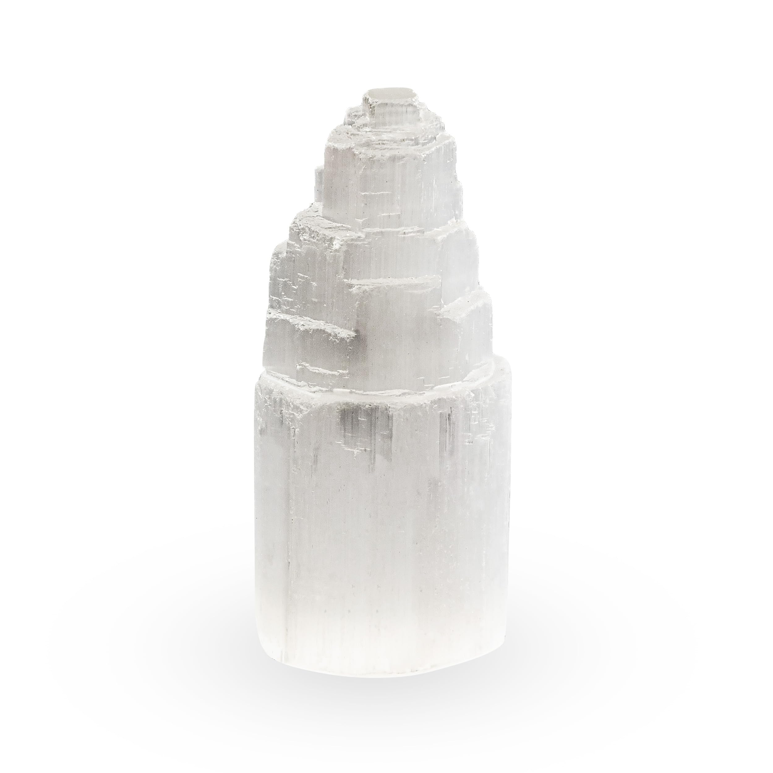 NKlaus Torre di cristallo di selenite naturale 10cm Meditazione Gemma Cristallo di quarzo Decorazione 15311
