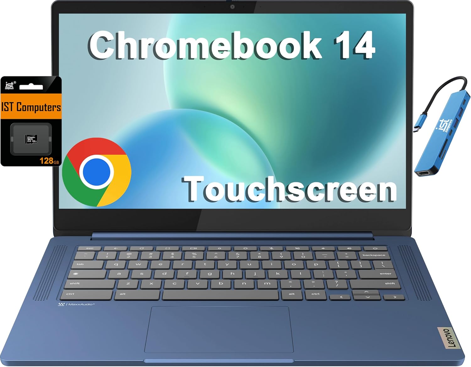 EXPIRED: Lenovo Chromebook 14 Laptop (14" FHD Touchscreen, 8-Core 2.0GHz Processor, 4GB RAM, 192GB (64GB eMMC + 128GB SD Card)), Anti-Glare, Webcam, 13-Hr Long Battery Life, IST HUB, Chrome OS w/Google AI