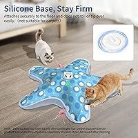 Vista 6 de Rechargeable Interactive Cat Toys, Automatic Cat Toy for Indoor Cats, Durable Hide and Seek Cat Toy with Moving Concealed Feathers, Touch Activated