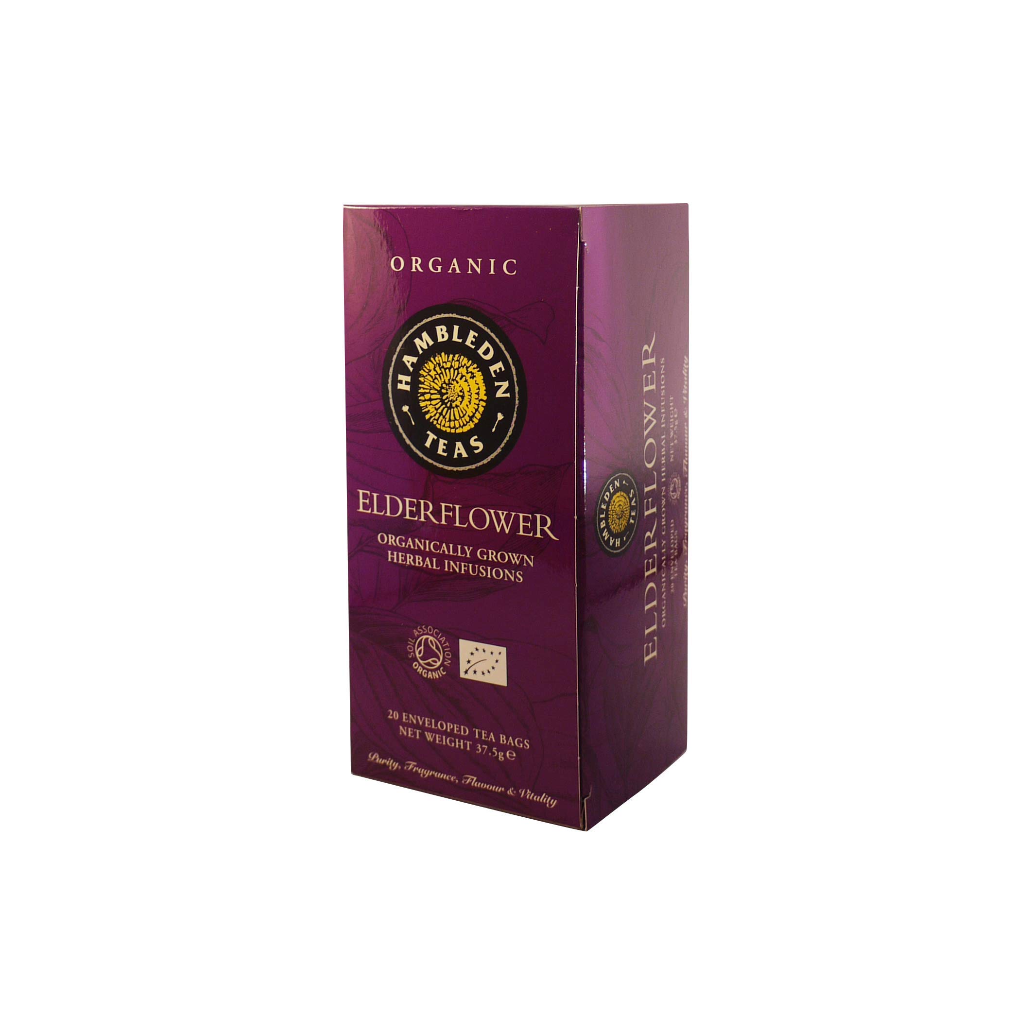 Hambleden Teas Organic Elderflower 20 Teabags (Pack of 6, Total 120 Teabags)