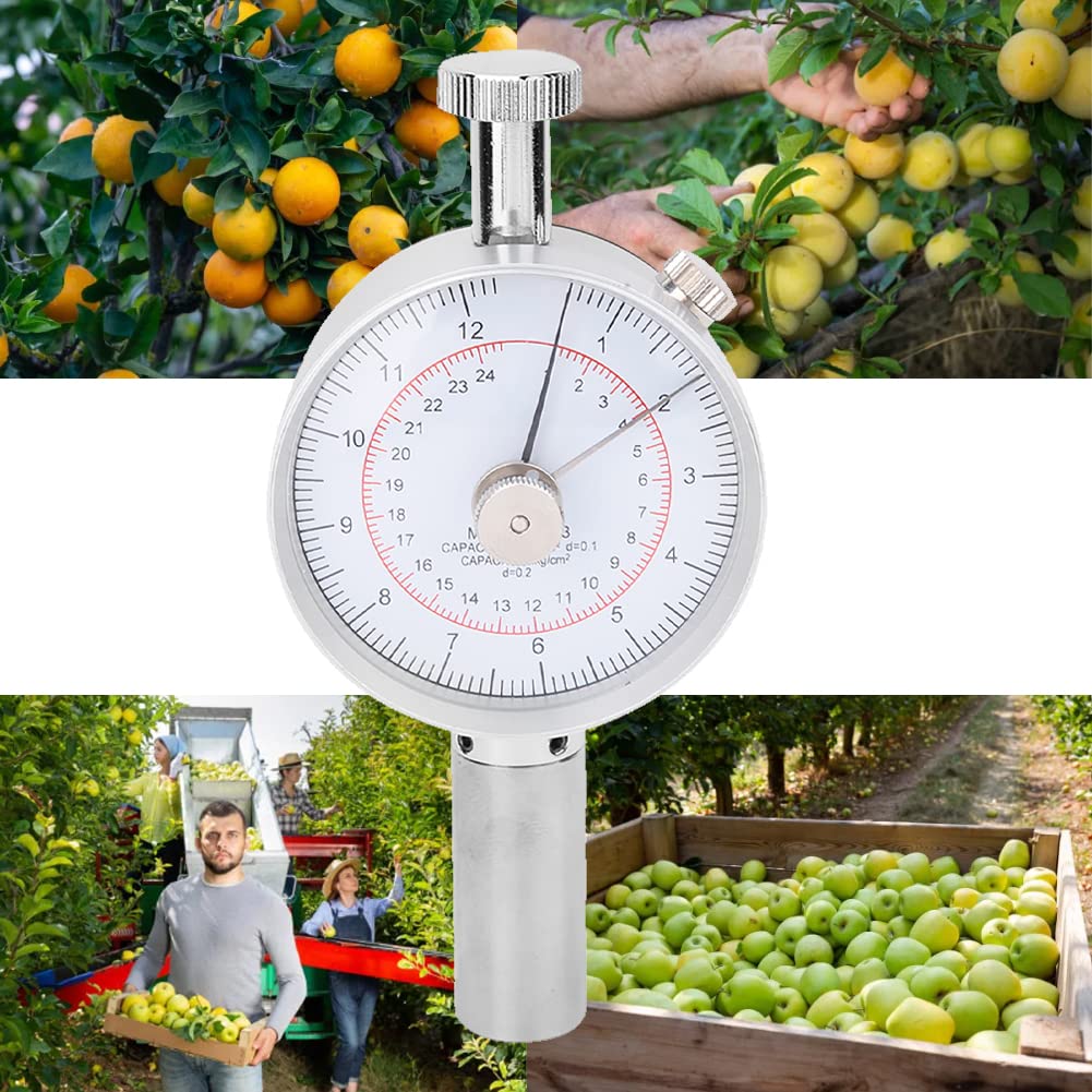 GY-03 Penetrometre fruit, Scléromètre à Fruits pénétromètre de fruit, Testeur de dureté des fruits, pénétromètre de fruit avec 2 têtes de mesure pour inspecter la dureté Maturité des fruits