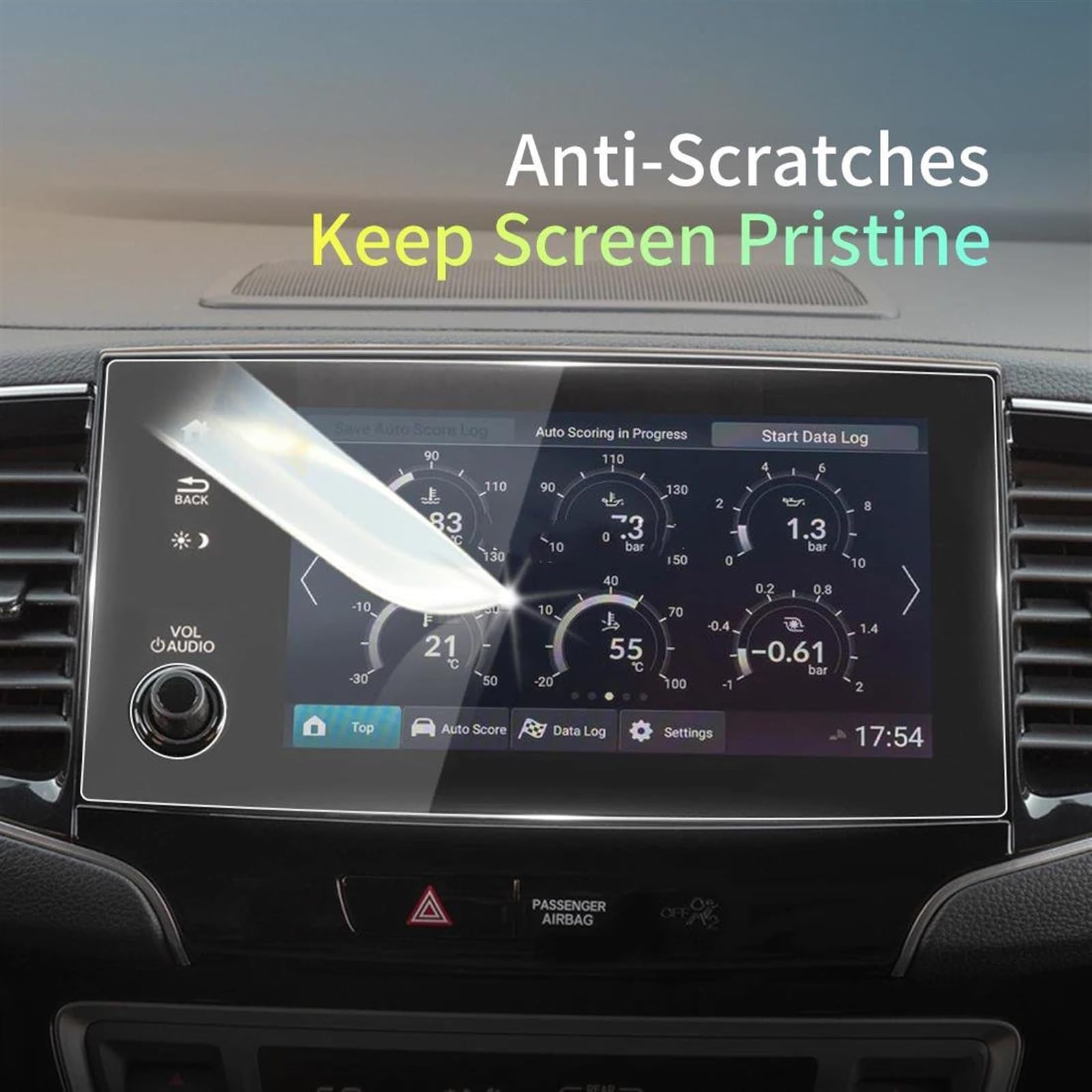 Per Passport 2024 protezione dello schermo pellicola protettiva in vetro temperato pannello Carplay Media Video accessori per interni auto per auto Pellicola protettiva Navigazione GPS ( Size : HD )
