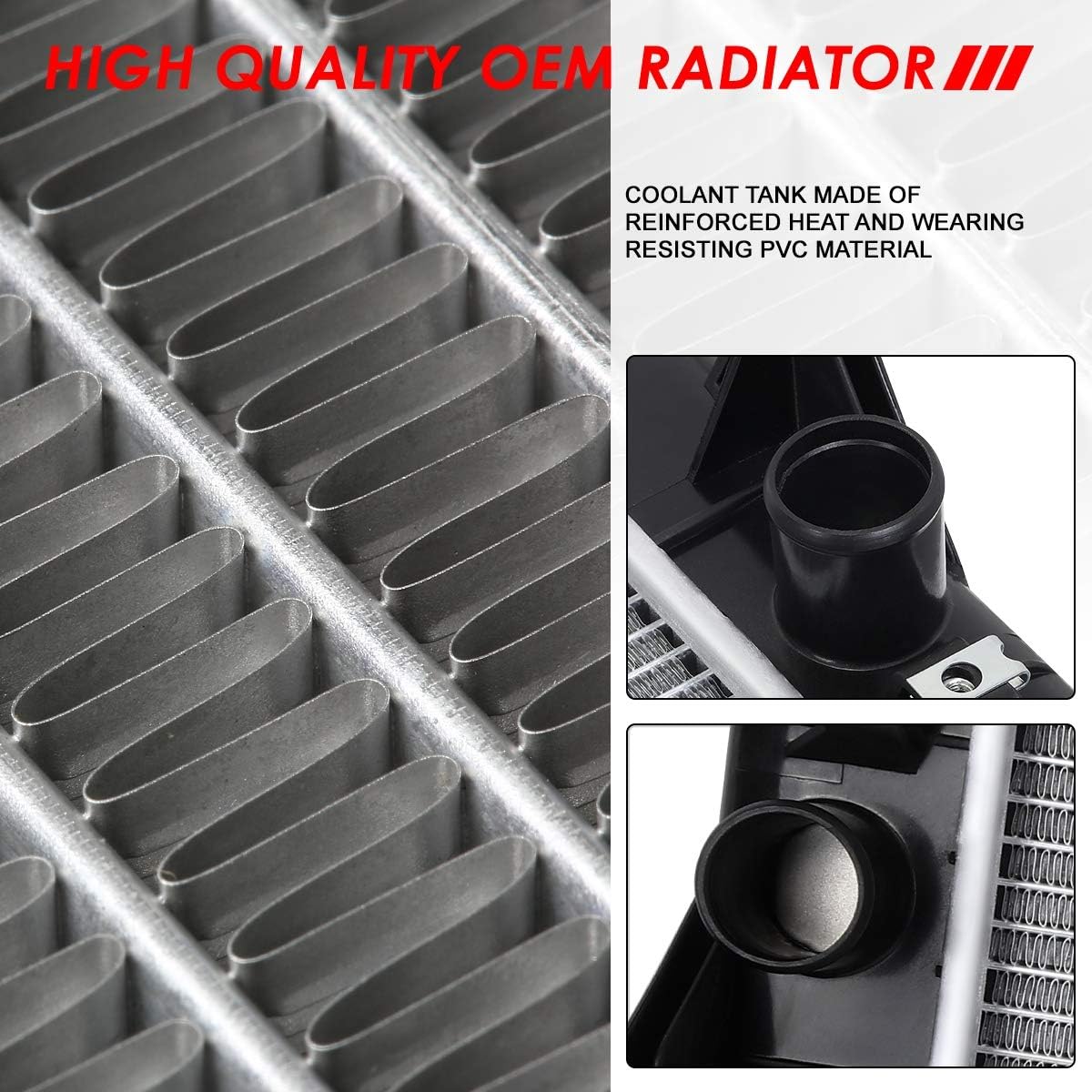 Auto Dynasty Radiator Compatible with 01-05 Cadillac Deville Oldsmobile Aurora 4.0L 4.6L AT, DPI 2491 Factory Style 1-Row Cooling Radiator, Aluminum Core