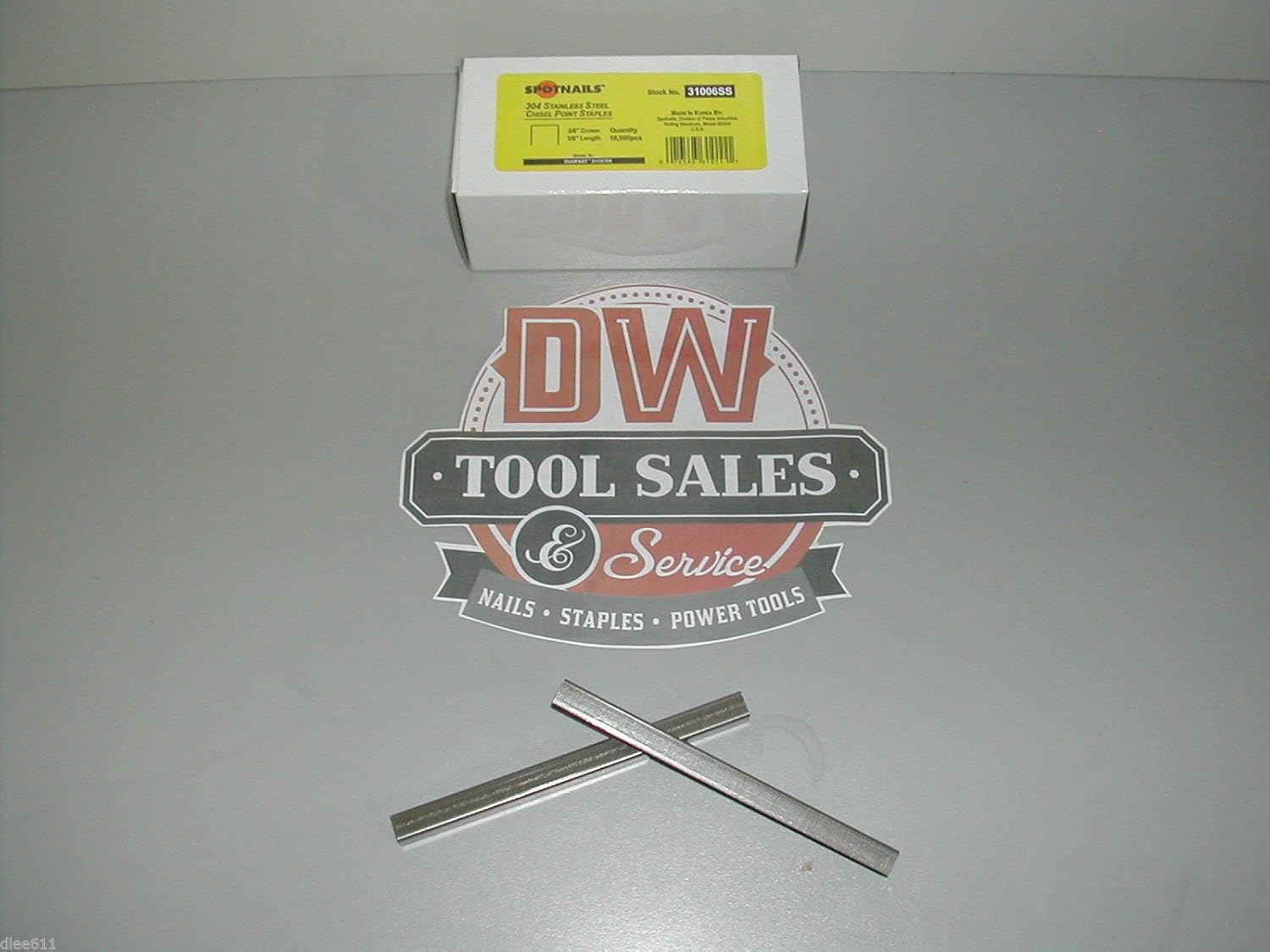 3112-CSS Stainless Steel Staples 3/8" for Duo-Fast 31 Series Spotnails (10,000)