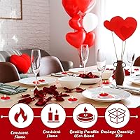 Vista 5 de 200 velas de té sin humo, mini velas sin goteo a granel para cenas, fiestas, decoración del hogar, boda, centro de mesa, cumpleaños, San Valentín