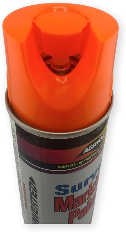 Aervoe 222 17 oz. Fluorescent Orange Survey Marking Paint 12 pack