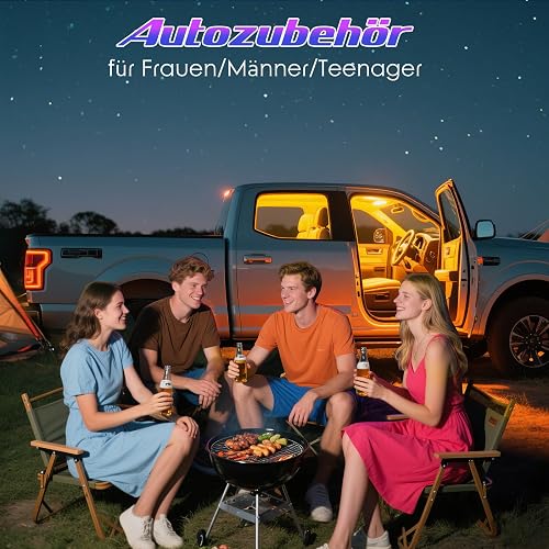 Winzwon LED Interior Lights for Car Accessories for Men Women, Gifts for Men Husband, USB Port APP Control Auto Stuff Lighting Kits Decoration Atmosphere Strip Lights - 6
