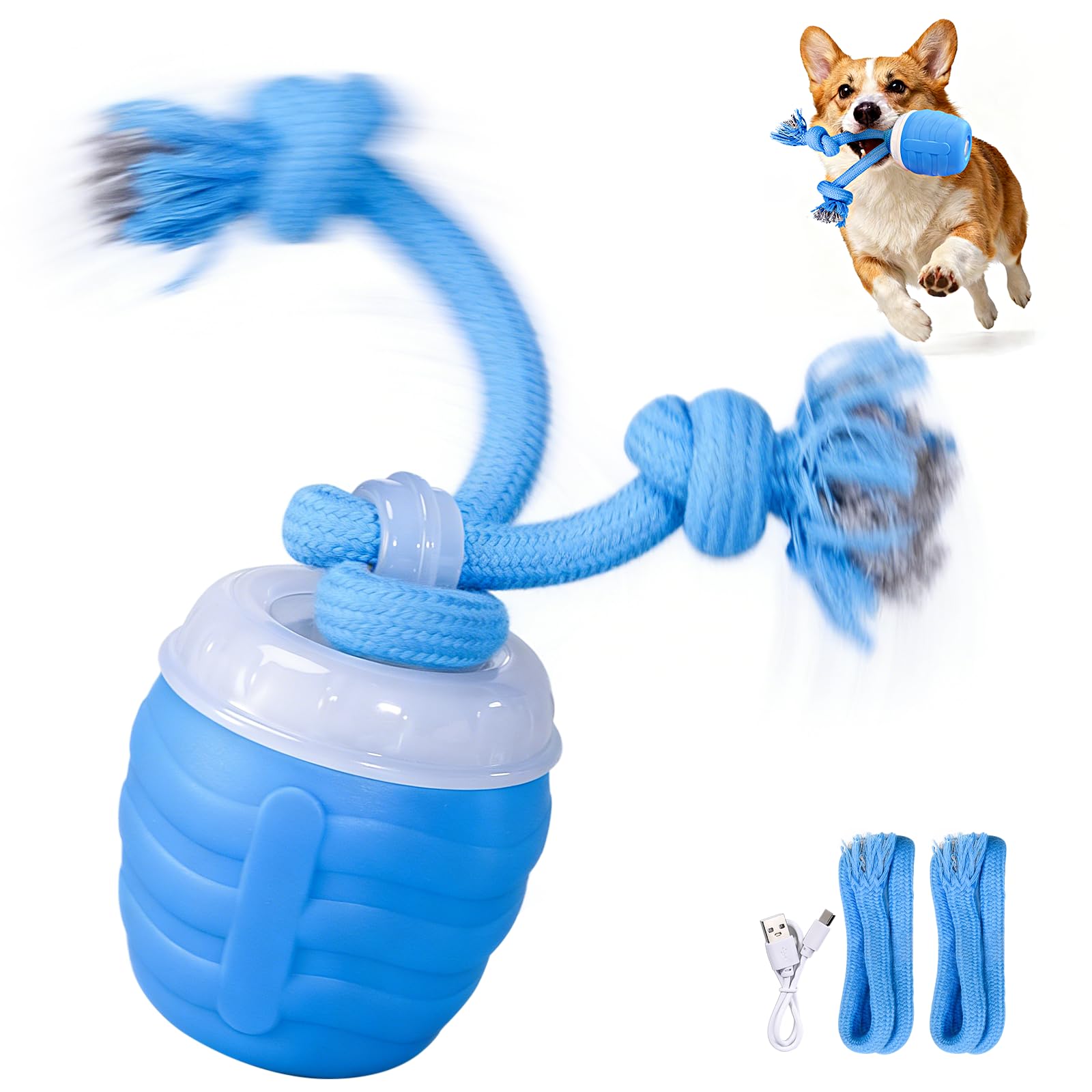 Jouets interactifs pour chiens de taille moyenne, balle automatique à mouvement intelligent amélioré 2026, jouet interactif pour chien pour les garder occupés, jouet pour chien Chase Buddy