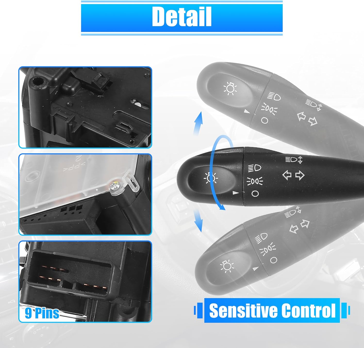 X AUTOHAUX Multifunction Switch Turn Signal Switch Windshield Wiper Washer Combination Switch Car Turn Signal Lever Switch for Hyundai I10 2008-2017