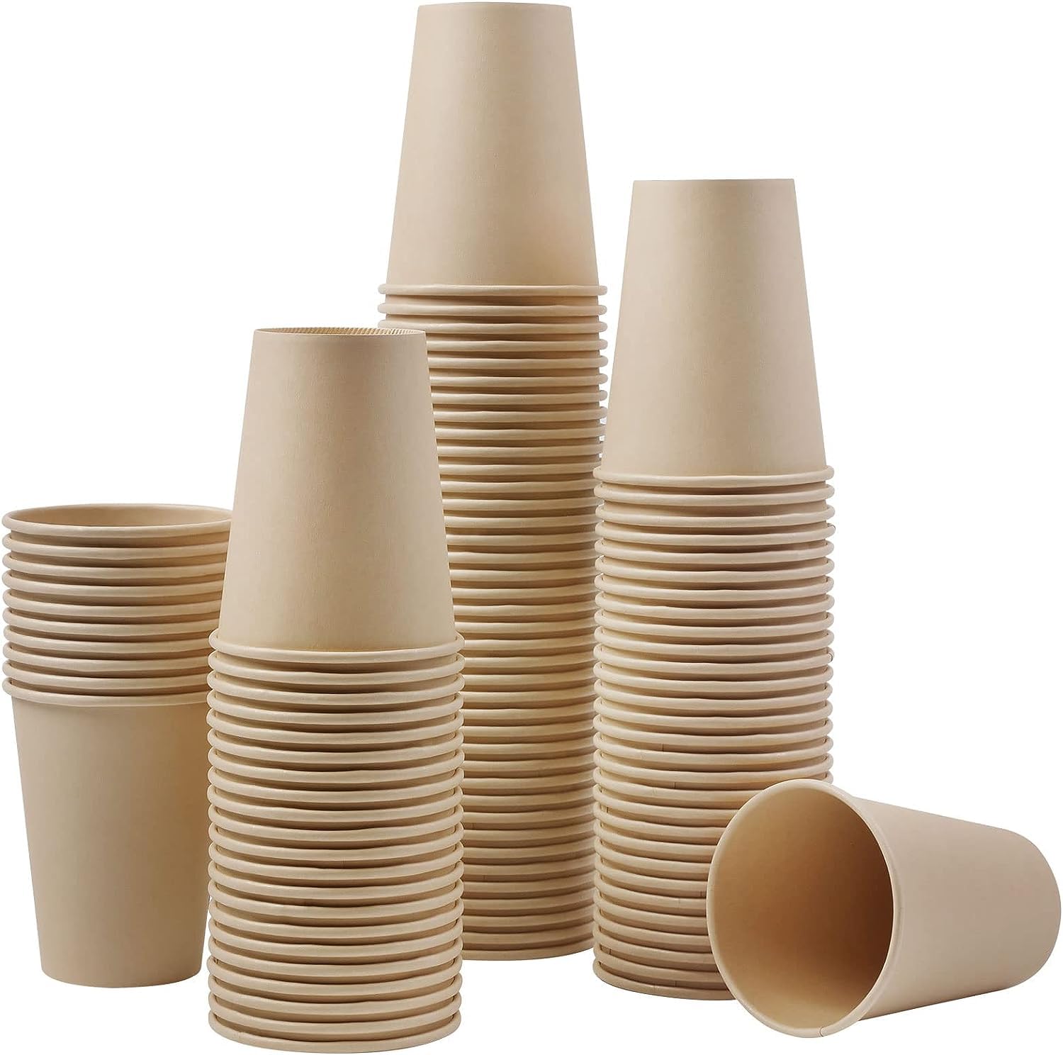 various Vasos de Cartón Desechables Café,Para Expresso de 200ml,100% Biodegradables, Reciclables, Apto Bebidas Calientes y Frias,Ideales para Café, Té, Cumpleaños(200cc/1000pcs, Vaso Kraft)