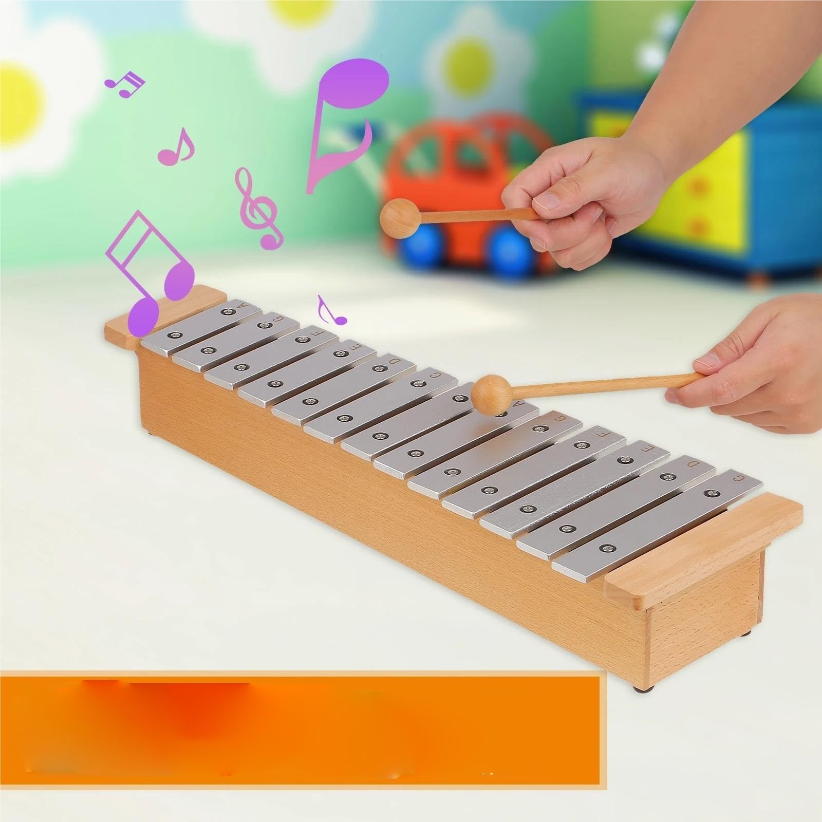 Instrument Ksylofonowy Miłośnicy Muzyki 13-Note Glockenspiel Przenośny Aluminiowy Fortepian Ksylofon Instrument Perkusyjny Instrument Muzyczny