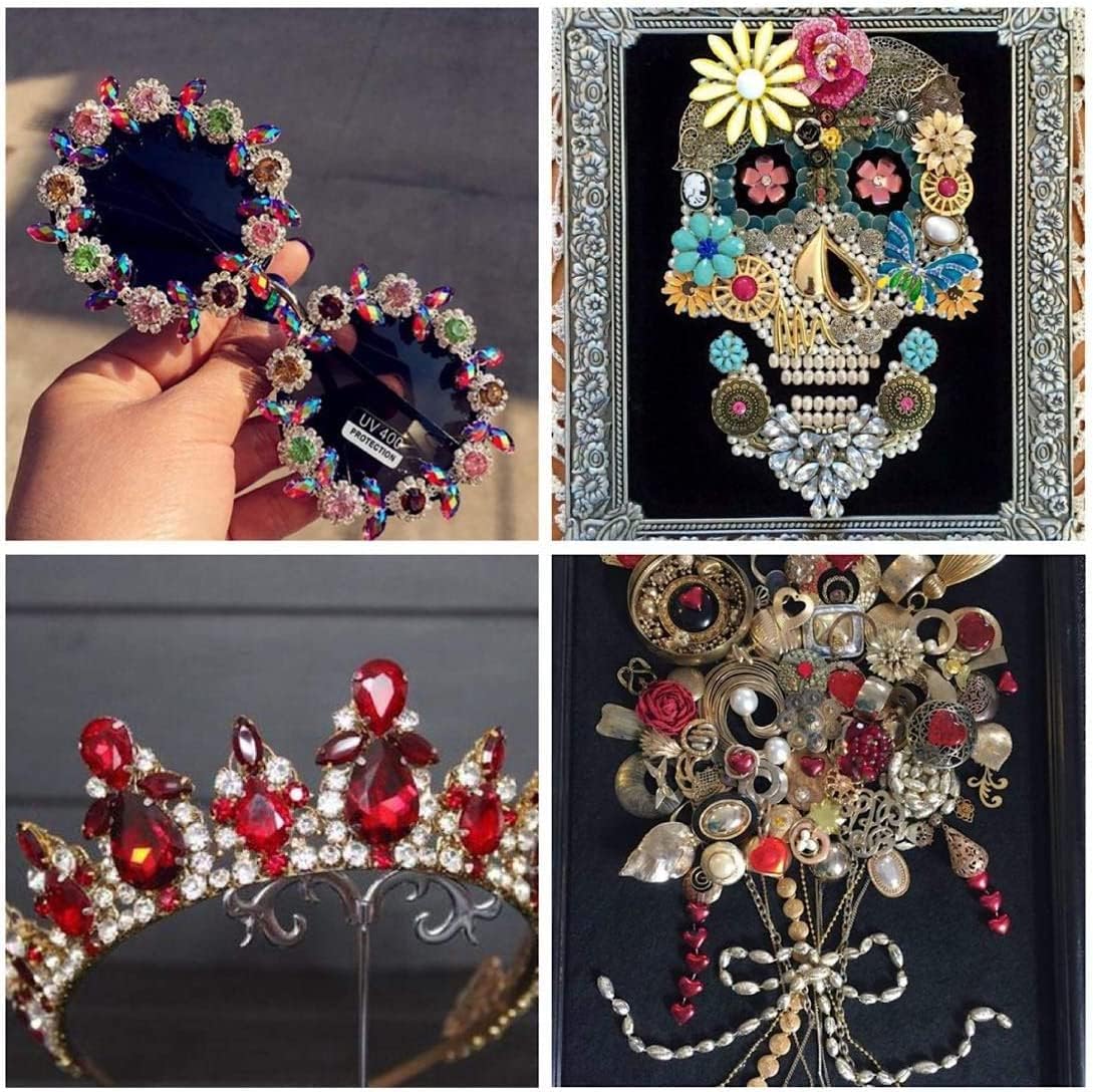 3272 Pietre Cucite Strass Glitter Strass Per Cucire Fai Da Te Vetro Posteriore Piatto Strass In Vetro Per Abbigliamento Abiti Making, VM, 12mm 20Pcs - Foto 8