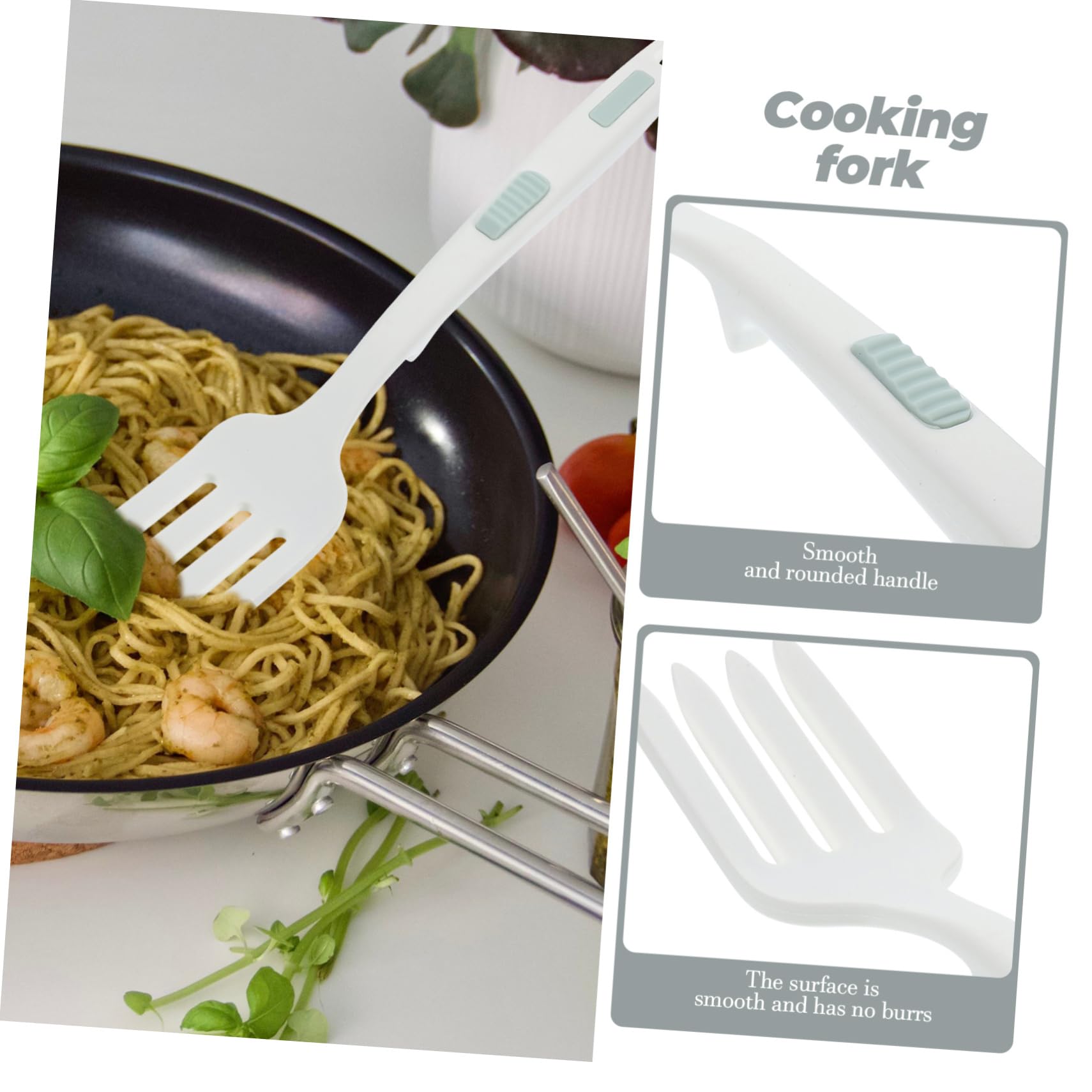 KICHOUSE Flexible Fork Heat-resistance Cooking Fork Tools for Kitchen Food Ergonomic
