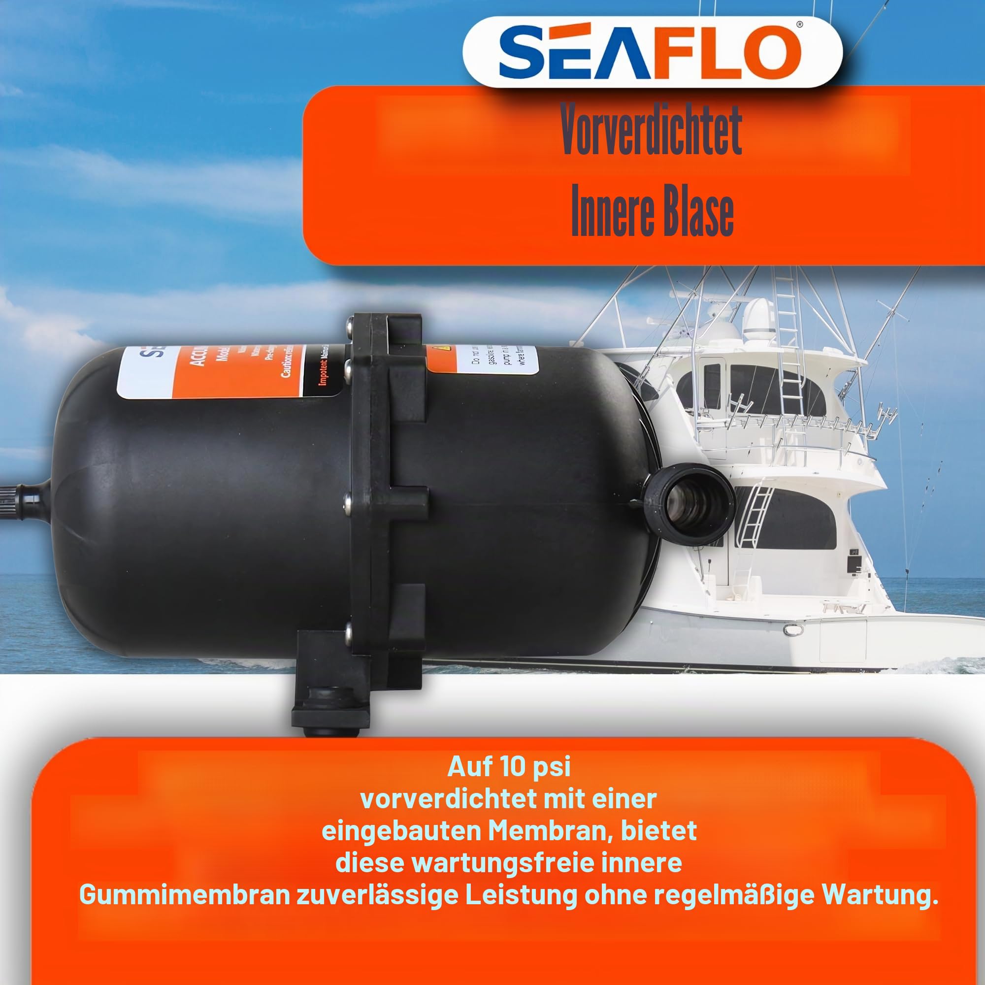 Seaflo 0,75 Liter Druckspeicher