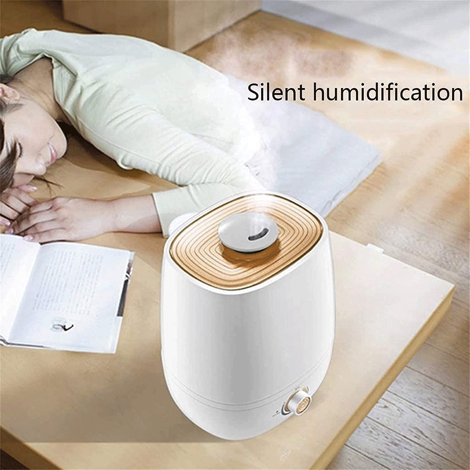 Humidificadores, humidificador ultrasónico neum Fresco de 360 ​​Grados, humidificador de Niebla Fresca, humidificadores for Dormitorio, Apagado automático, humidificador de Aire 5L