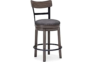 Signature Design by Ashley Caitbrook 24" Farmhouse Swivel Counter Stool
