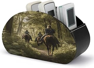 Horseback Riding on The Trails Remote Control Holder with 5 Compartments