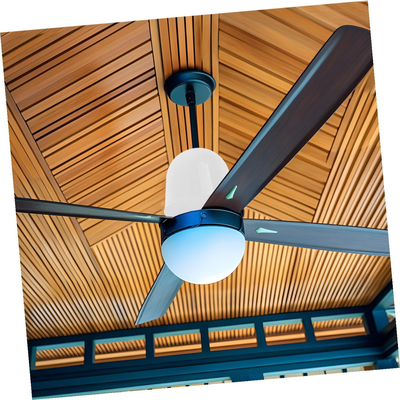 Luxshiny Ceiling Fan Dust Cover Protective Canopy for Pendant Fans Easy Installation Accessory for Enhanced Maintenance and Cleaning Single Pack